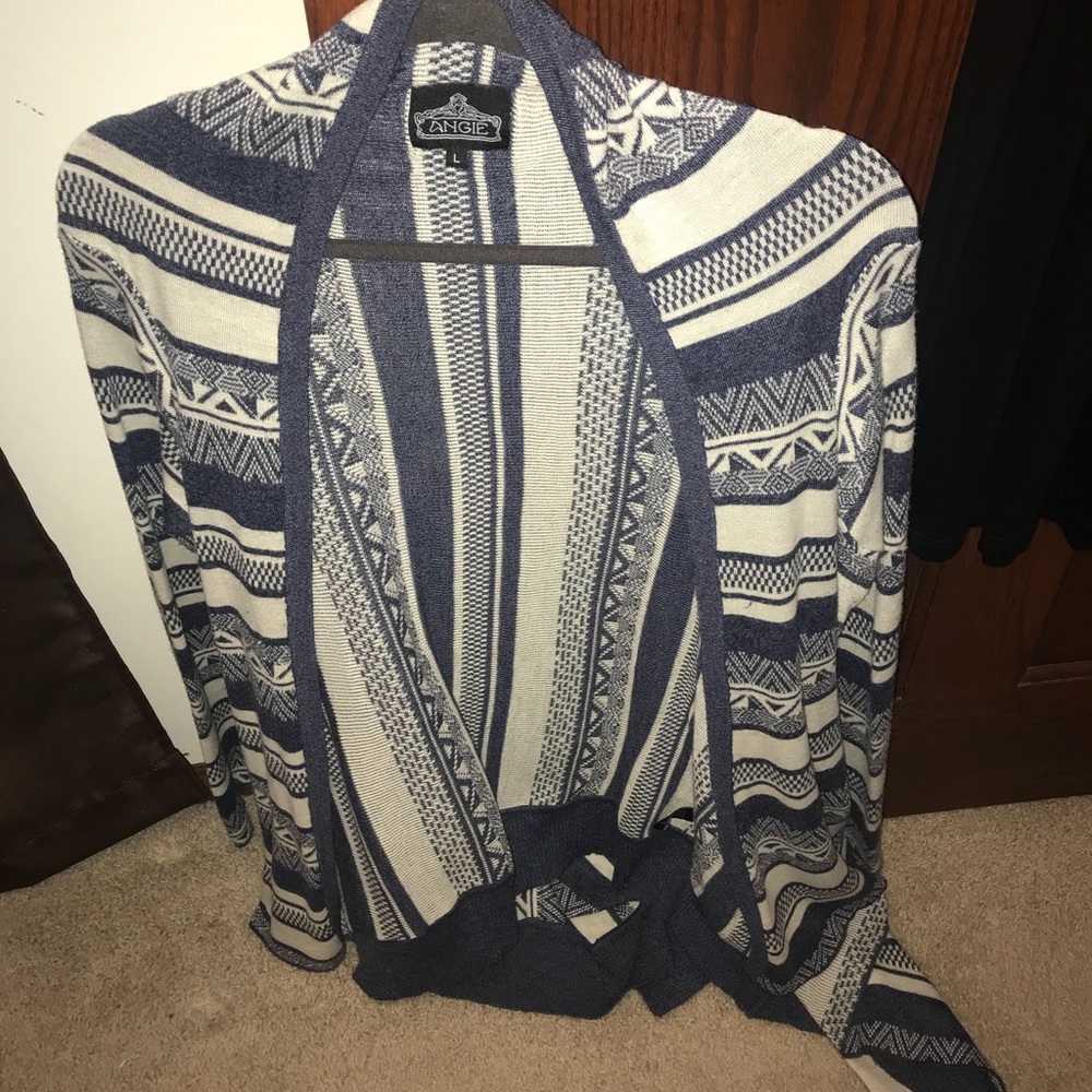 Blue & Cream Cardigan